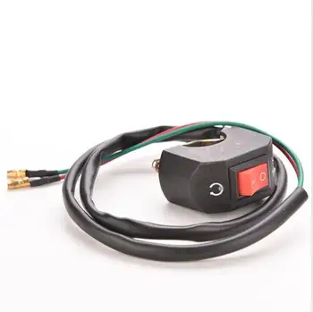

Hot sale 1PC black motorcycle switch 7/8" handlebar ON/OFF button bullet connector 12v DC electrical system