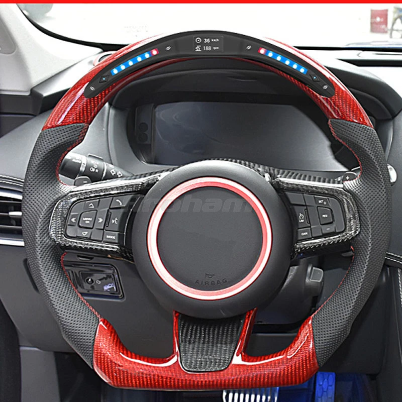 Upgraded Customized Racing Carbon Fiber Steering Wheel For Jaguar XF XK