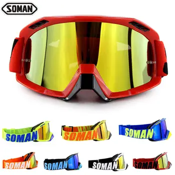 

3 PCS Films+Extra Clear Lens For SOMAN SM15 MX Oculos Off Road Helmet Gafas Motocross Goggles Motorcycle Glasses