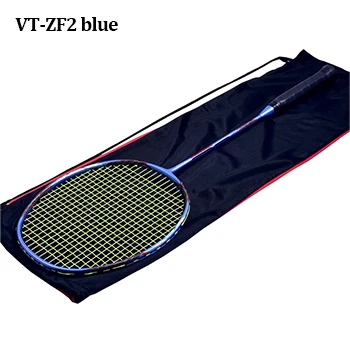 Углеродная ракетка для бадминтона G5, Ультралегкая профессиональная тренировочная Мужская и женская ракетка для бадминтона, многоцветная сумка для ракетки для бадминтона, 18-28LBS - Цвет: VTZF2 blue