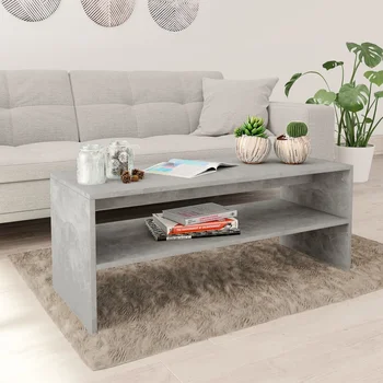 

vidaXL Coffee Table Concrete Grey 100x40x40 cm Chipboard