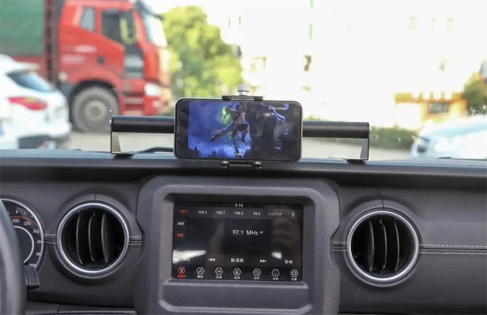 Car Phone Holder Gps Navigation Bracket For 2018 2019 2020 2021 2022 Jeep Wrangler Jl Gladiator Jt Black Interior Accessories Interior Mouldings Aliexpress 2022 Jeep Wrangler Jl Phone Mount