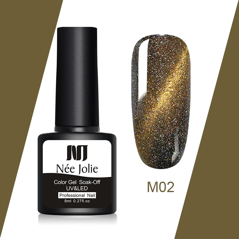 8ML-M02 12 цветов Гель-лак для ногтей кошачьи Глаза 3D магический лак Полупостоянный лак для ногтей маникюрный лак магнит 8 мл - Цвет: 8ML-M02