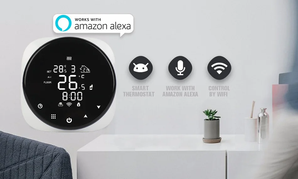 Description Picture 2 of itemTuya Smart Home Digital Thermostat Boiler Thermostat Wifi Smart Temperature Control System Central Heating Controller 110v 220v