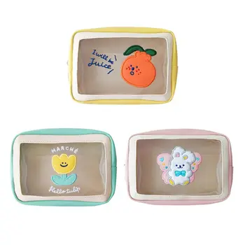 

Multifunctional Cosmetic Bag Makeup Case Pouch Mesh Embroidery Travel Organizer