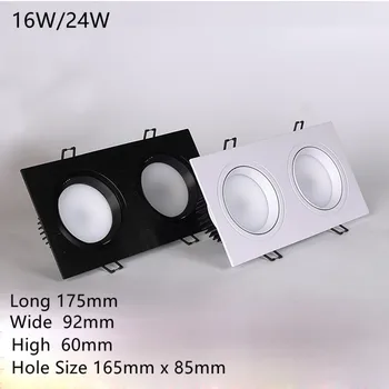 

High quality Dimmable LED COB Spotlights Ceiling lamp AC85-265V 8W12W/16W24W Aluminum recessed Downlights round LED panel light