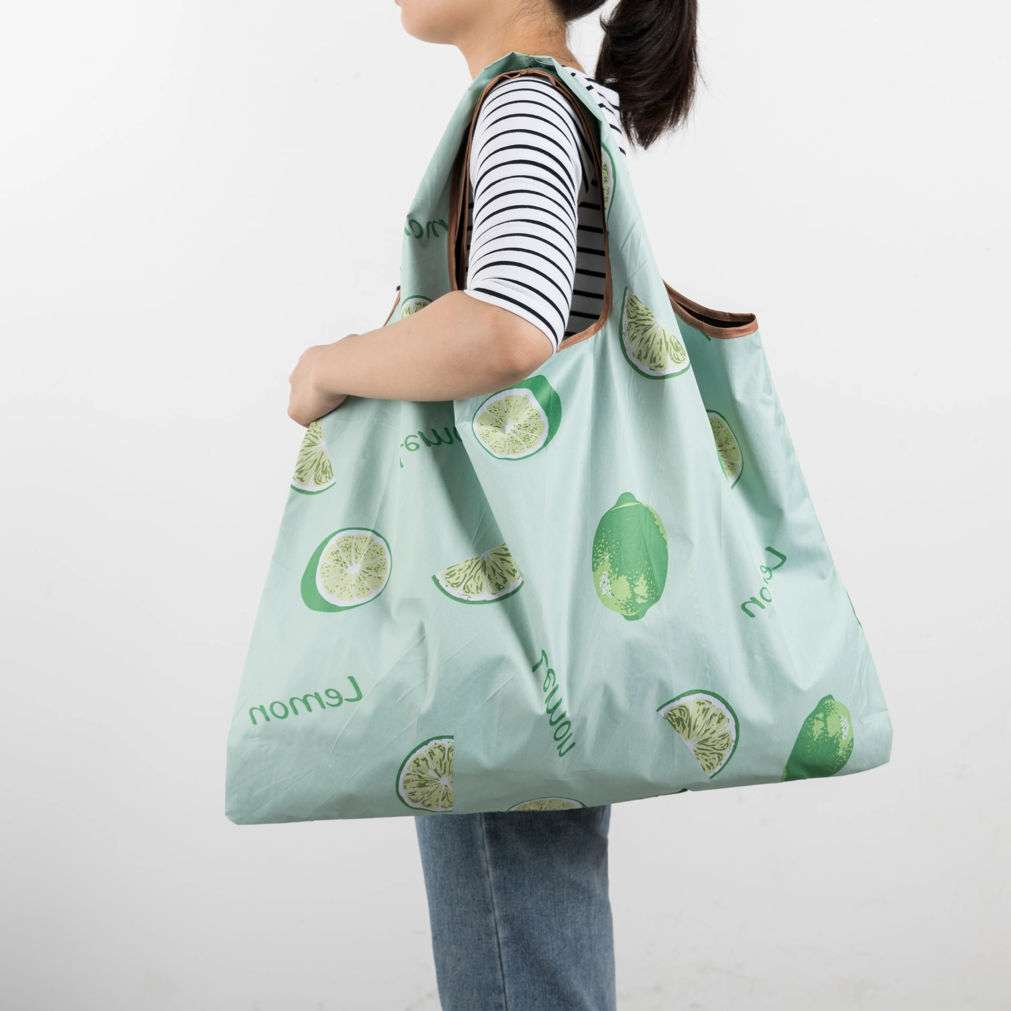 Bolso Hombro Lona Premium Bolso De Hombro De Lona De Gran Capacidad, Bolsa De Mano Plegable De Algodón Ecológico, Bolso De Hombro Reutilizable, Bolso De Comtibl DIY, Color Beige Y Blanco Tote