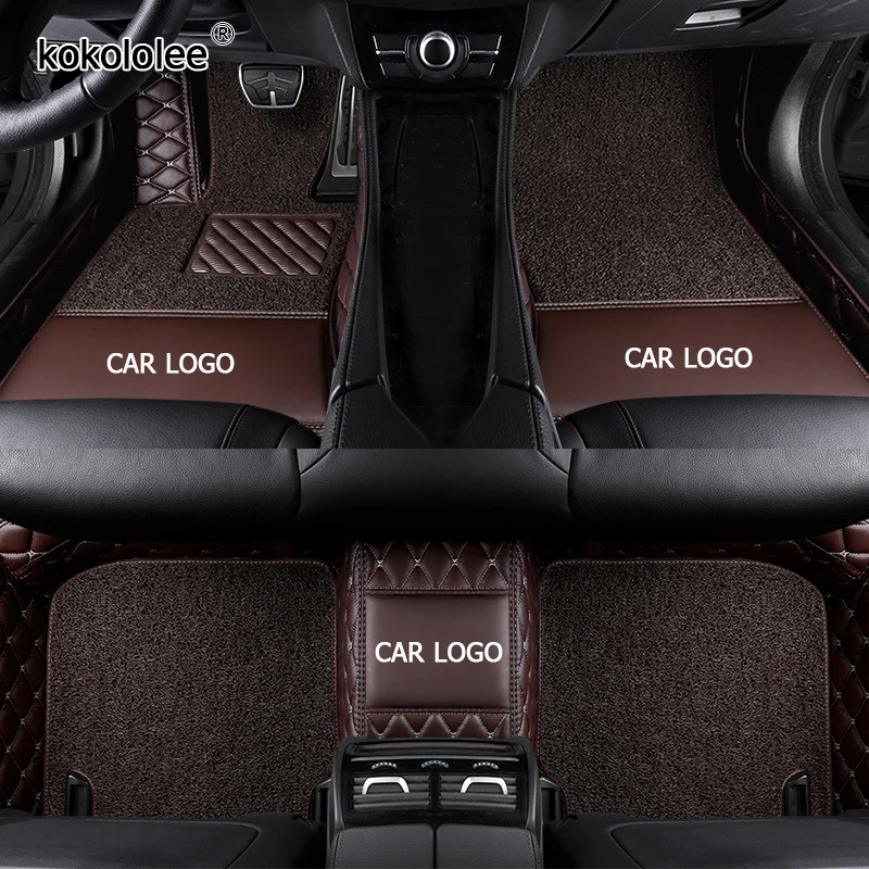 KOKOLOLEE Custom LOGO car floor mats for Audi A1 A3 A8 A7 Q3 Q5 Q7 A4 A5 A6 S3 S5 S6 S7 S8 R8 TT SQ5 RS4 RS5 RS6 RS7 car styling