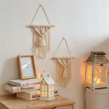 

Bohemia Macrame Wall Hanging, Woven Wall Art Decorative Tapestry for Bedroom Living Room Wedding Home Decor Modern Type