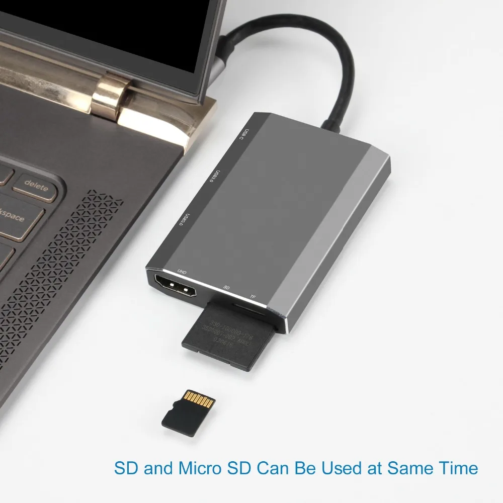 DeepFox USB C концентратор HDMI тип-c концентратор к Hdmi USB 3,0 кардридер для Macbook huawei P30 glaxy S9 S10 USB C концентратор