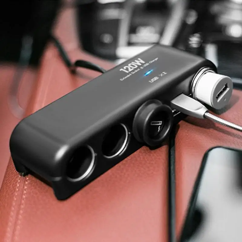Разветвитель Авто ABS двойной USB мульти разъем электронный портативный 4 способ салона светодиодный индикатор Замена Зажигалка адаптер