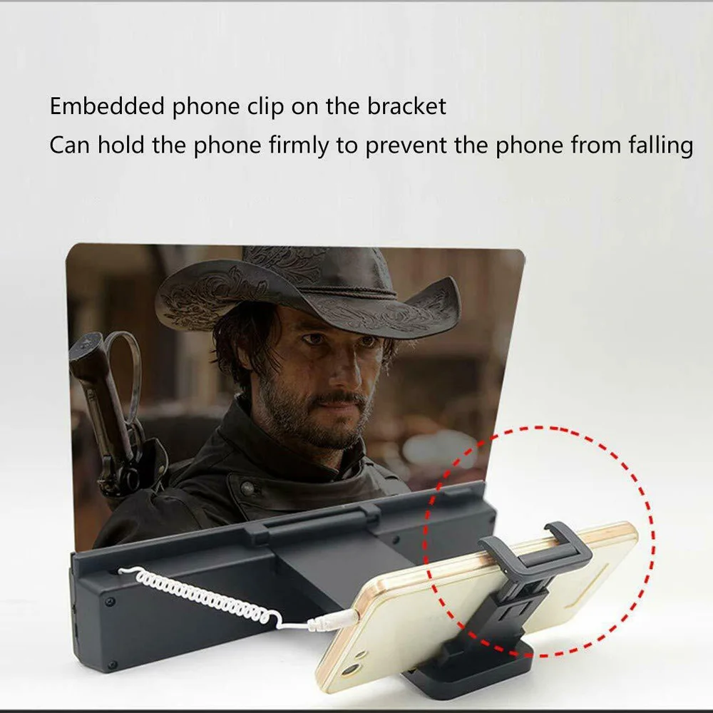 3D экран Лупа мобильный телефон Bluetooth стерео динамик HD усилитель