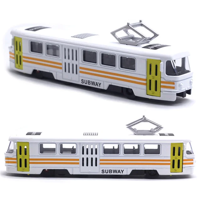 Classic Train Tram Diecast Pull Back Model Vehicle Toy Classical Locomotive with LED Sound Music Developmental Toy for Kids Gift 3