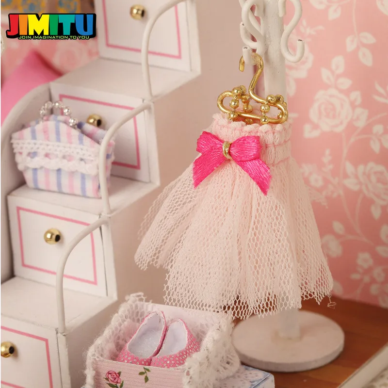 Набор для кукольного домика JIMITU Wood cuterom DIY Миниатюрный пылезащитный чехол с
