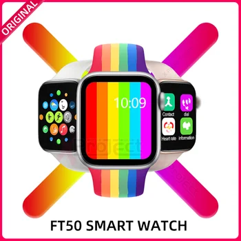 

IWO FT50 Smartwatch Women Men Smart watch Fitness bracelet Heart Rate Temperature Monitor reloj Watches pk iwo w26 w34 w46 HW12