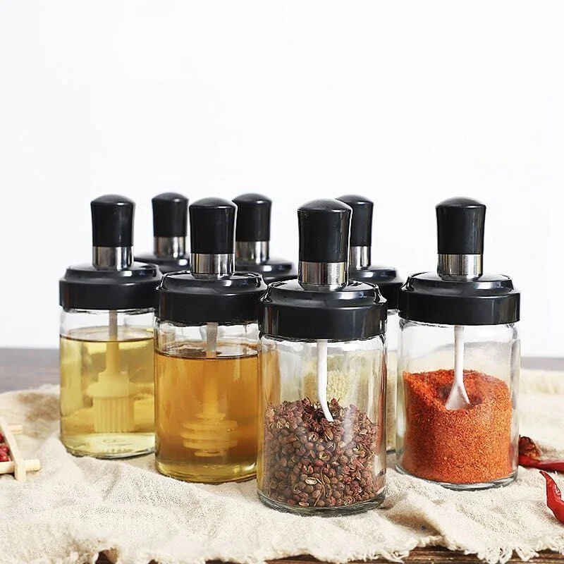 Kitchen Seasoning Bottle, Oil Bottle, For Salt Container Spices Storage  Organizer, Spices And Seasonings Bottle, Seasoning Containers Glass  Seasonings Container Set - Temu