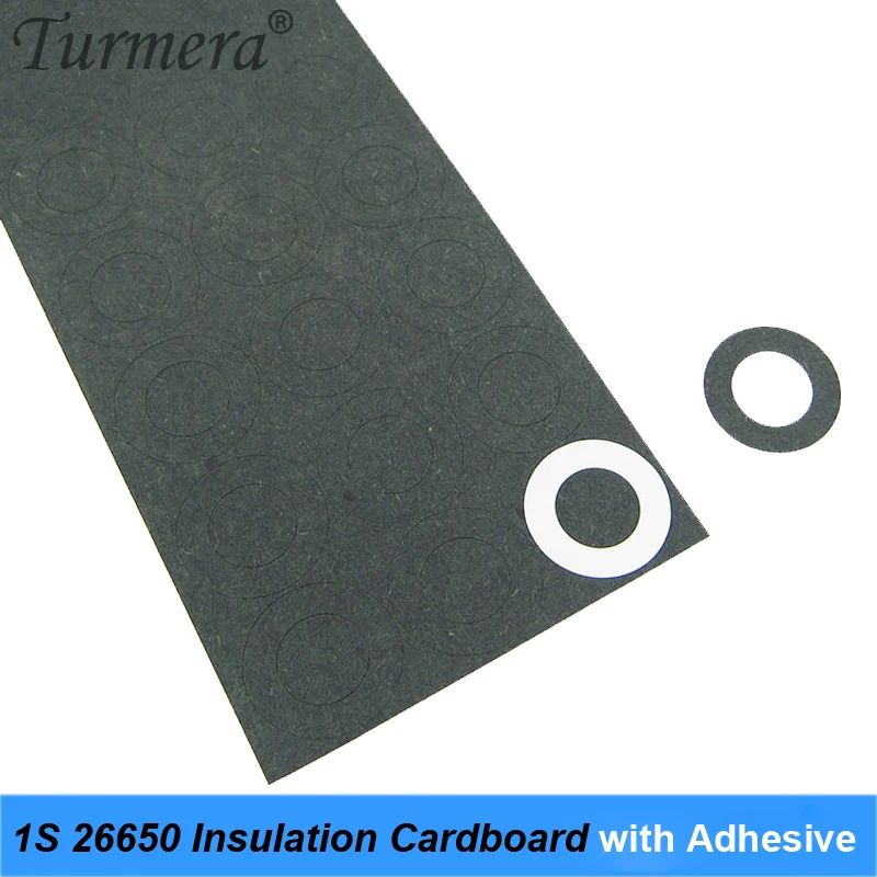 45pcs 1S 26650 Battery Insulation Gasket Barley Paper Battery Pack Cell Insulating Glue Patch Positive Electrode Insulated Pad Turmera 01