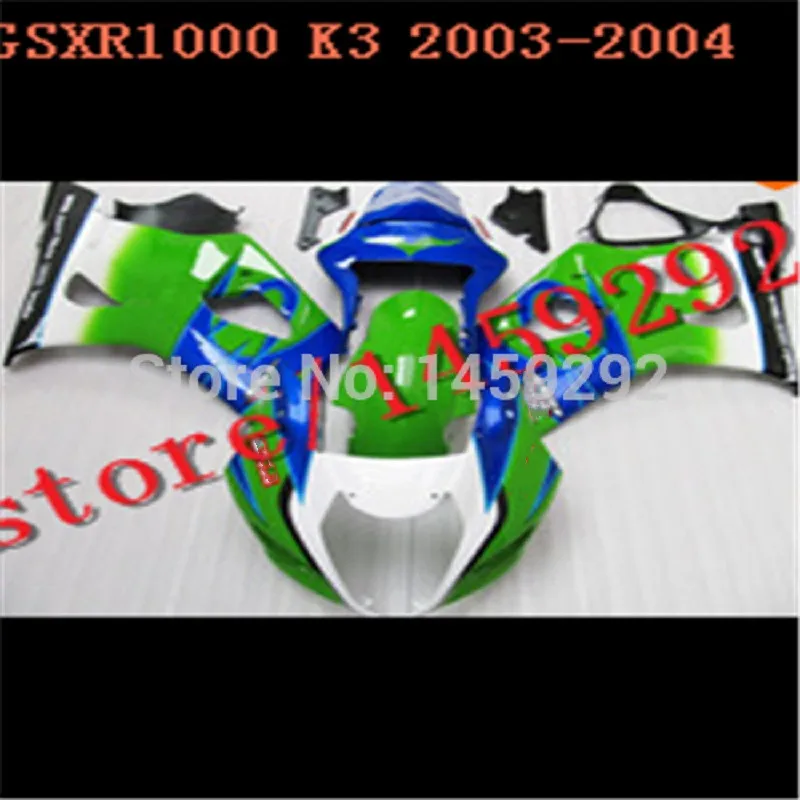 Обтекатель из АБС-пластика для Мотоцикла SUZUKI GSXR1000 K3 GSXR 1000 2003-2004 зеленый синий |