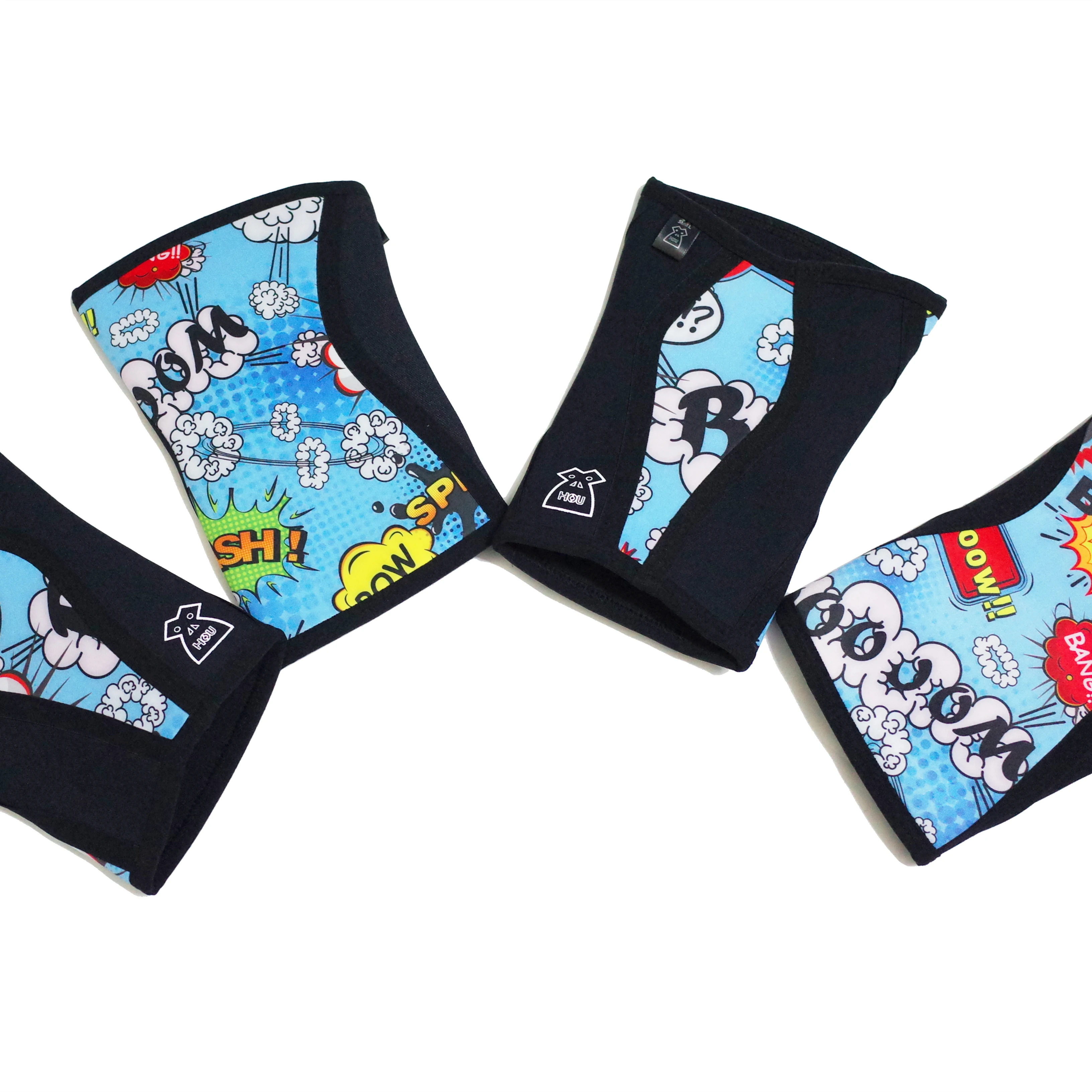 HOU BOOM Neoprene Knees Supports 5MM Sports Pressured Pads Crossfit Professional Brace Weightlifting Compression Kneepads