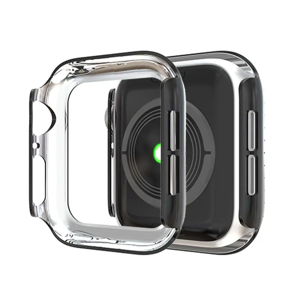 Чехол для часов iWatch PC двухрядный Алмазный чехол для Apple Watch 44 мм серия 3 4 Модные аксессуары для часов 40 мм