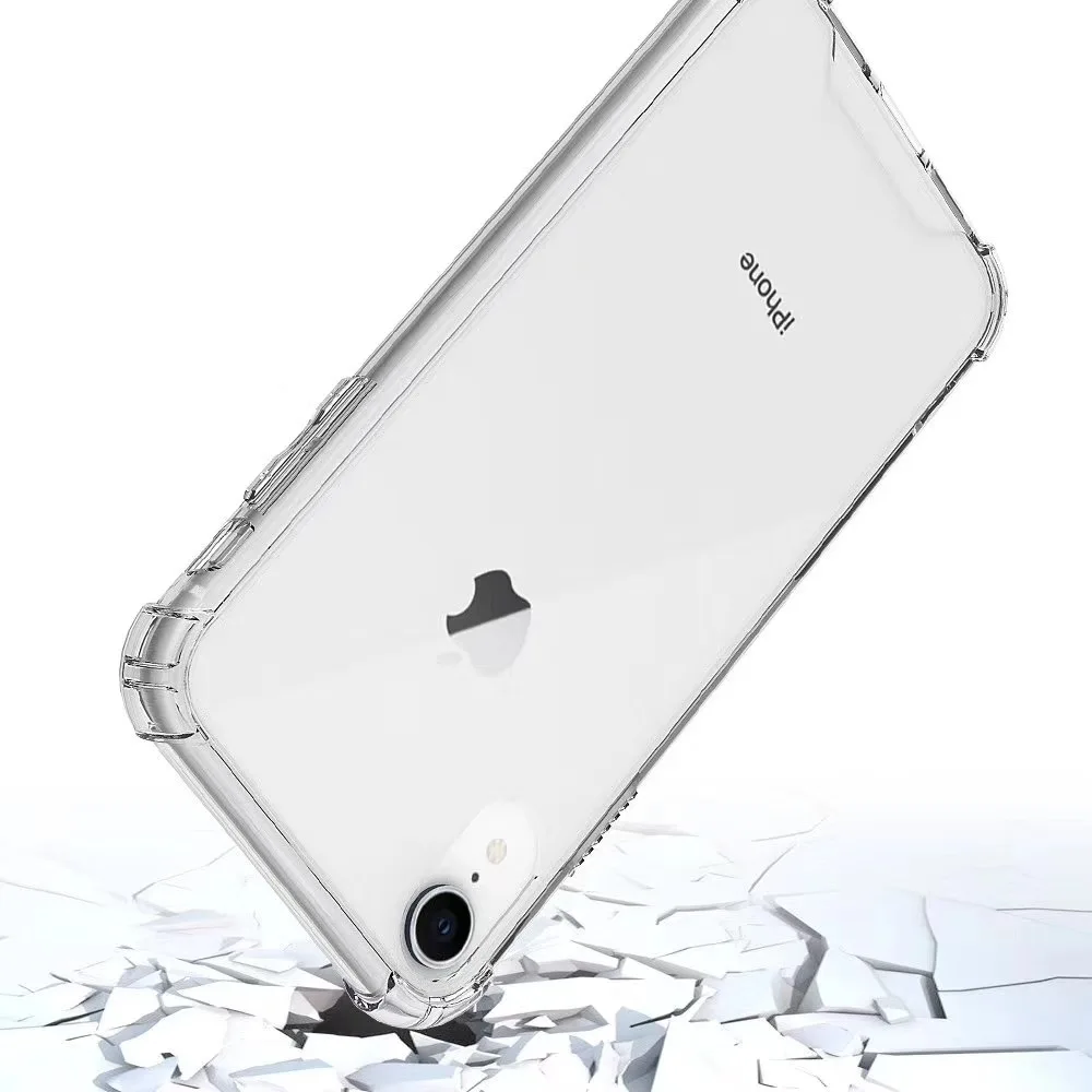100Pcs Clear Hybrid Acrylic Back Case For iPhone