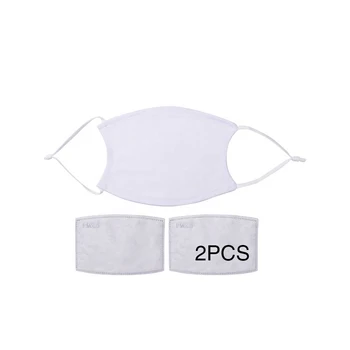 

Free Shipping 250pcs New Blank Sublimation Face Mask with Filter Dust Prevention For Sublimation INK Print can be Washable