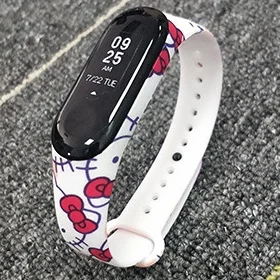 Камуфляжный ремешок для Xiaomi Mi Band 3 4 Smart Band аксессуары для Xiaomi Mi band 4 3 Smart band ремешок M4 M3 smart Band - Цвет: KT cat