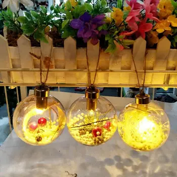 

Creative 8cm Transparent Snowflake LED Christmas Ball Warm White Ball LED Fairy Light for Indoor Christmas Tree Decoration