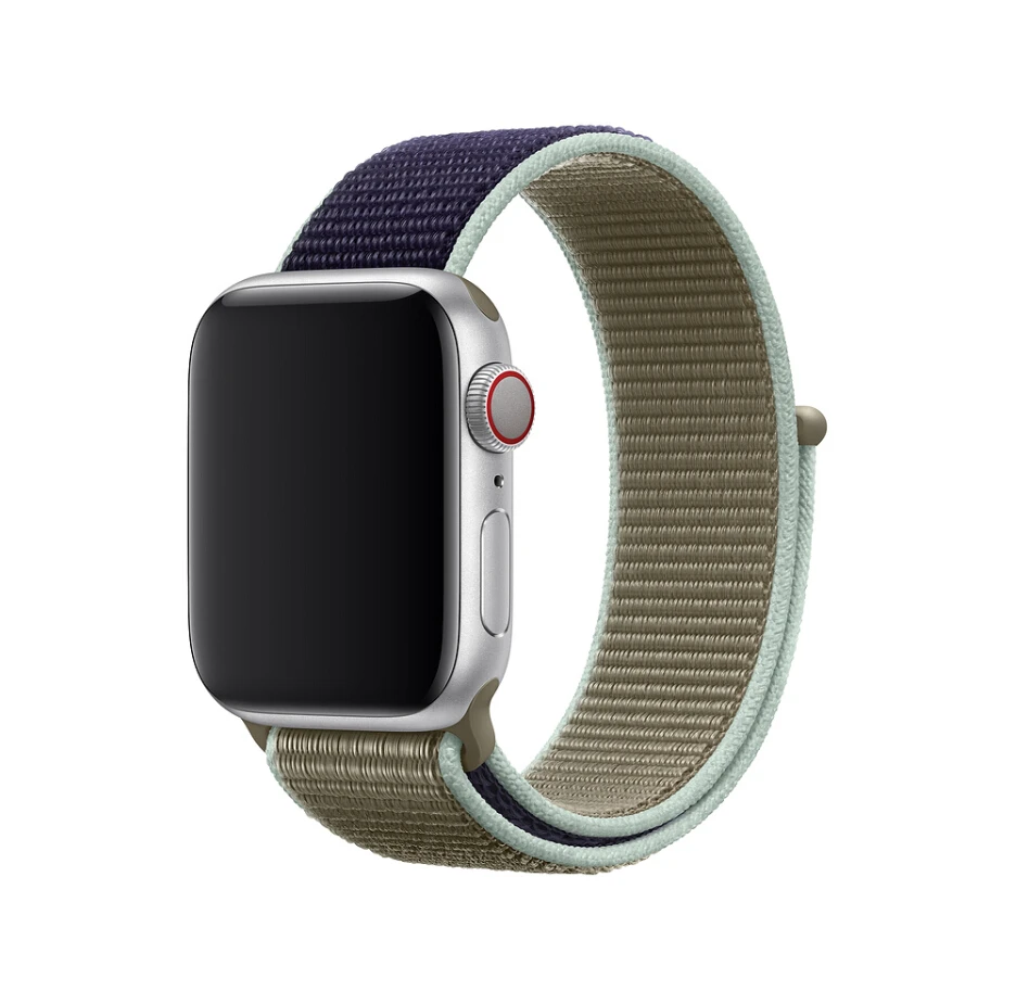 khaki Новинка, цветной тканый нейлоновый спортивный ремешок для Apple Watch, 42 мм, 38 мм, 40 мм, 44 мм, мягкий браслет, ремешок для iWatch, серия 5, 4, 3, 2, 1 - Цвет ремешка: khaki
