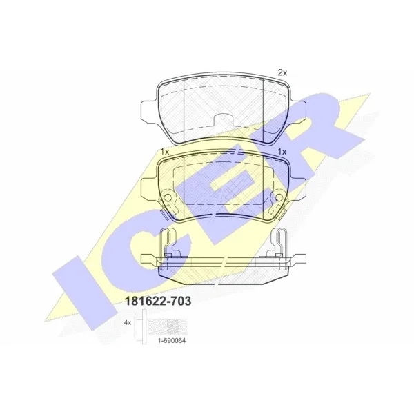Колодки дисковые задние Opel AstraG 1.8-2.2DT 01-04/Zafira 2.2i