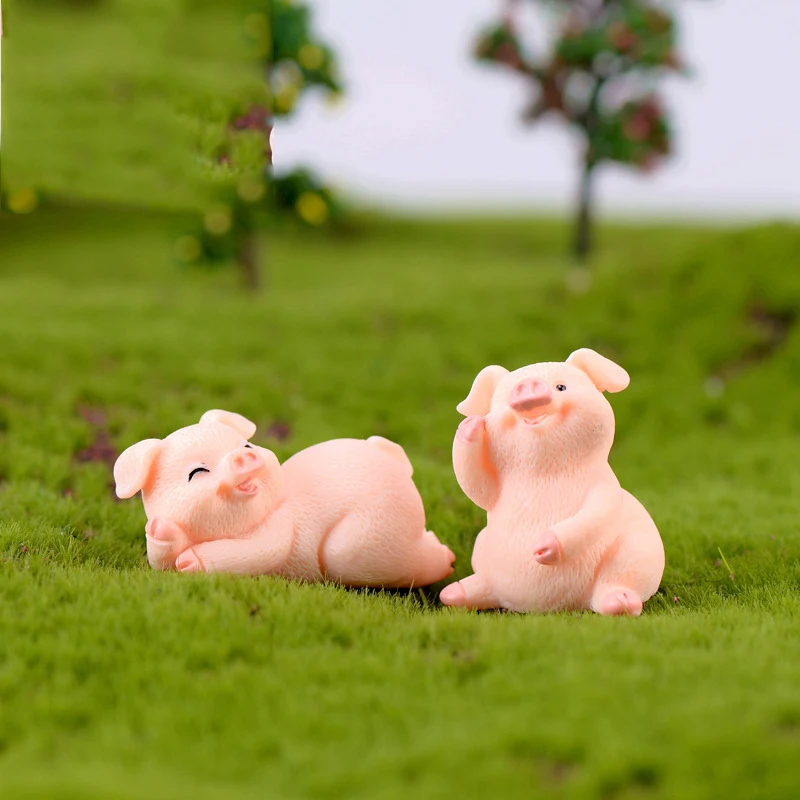 5 個かわいいピンク豚豚中国韓国女神置物工芸品フィギュア飾りミニチュア女の子ホームルームの装飾 Figurines Miniatures Aliexpress