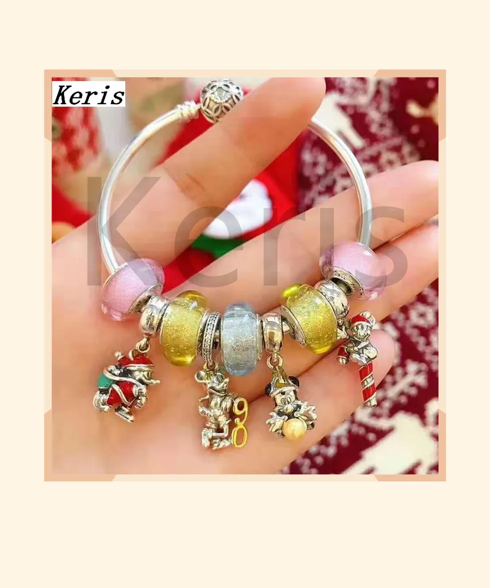 

High Quality Original 1:1 100% Silver Colored Glazed Rat Pendant Bracelet First Choice For Gift Free Package