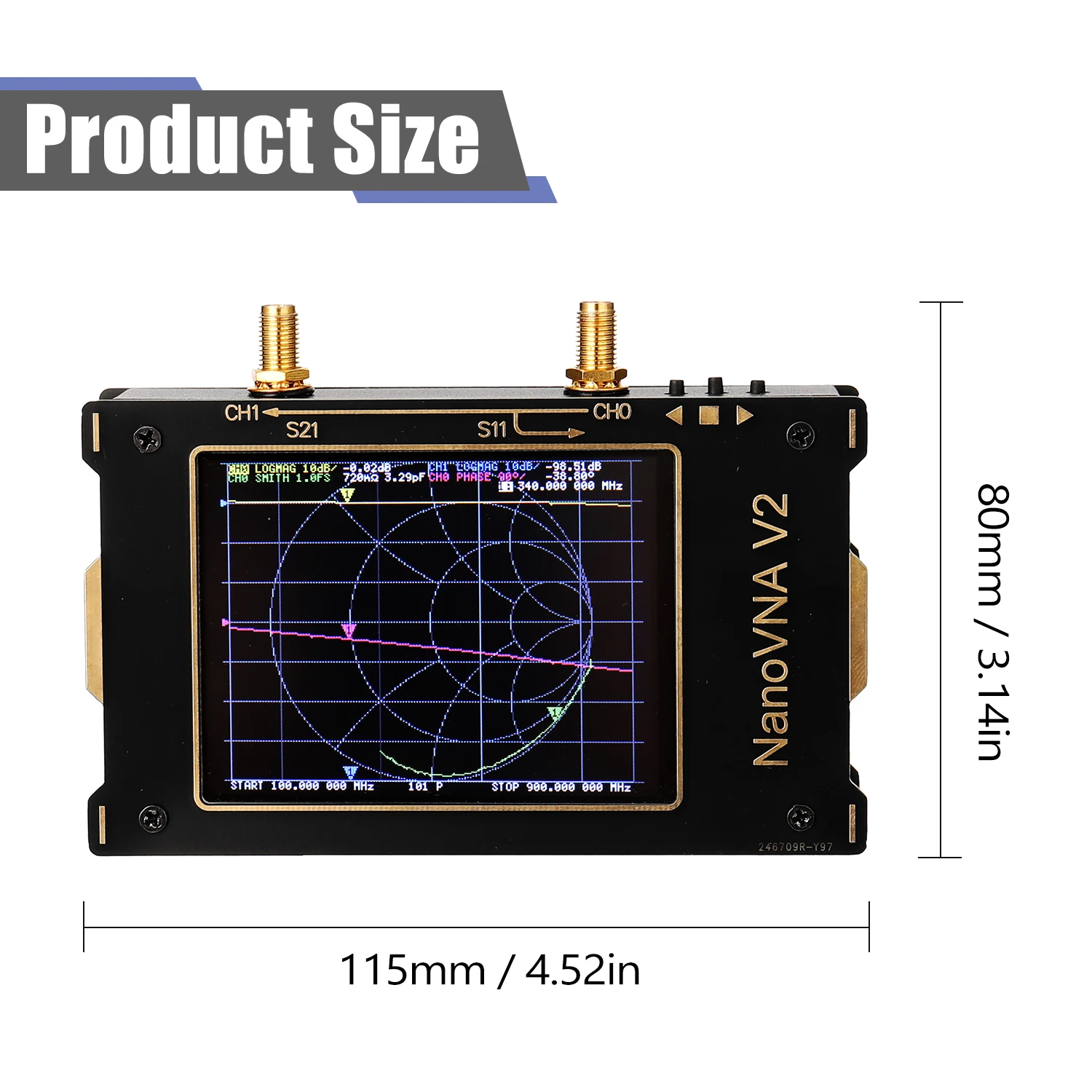 3 2 дюймов 3G вектор сетевой анализатор S A NanoVNA V2 антенны коротковолновое HF VHF UHF