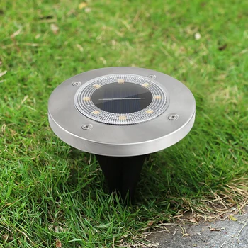 

Solar Buried Lamp Pathway Street Embedded Ground 8 LED Garden Stair Step Light Automatically Recharging Fence Landscape