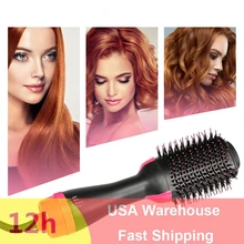 Фен для волос, щетка, 2 в 1, один шаг, фен для волос и вольюмайзер отрицательных ионов выправительная щетка Салон Горячие воздушные лопасти Инструменты для укладки волос