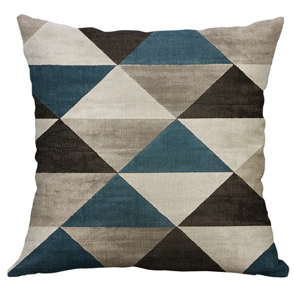 New Geometric Cushion Cover 40x40cm Linen Decorative Pillows Cases Sofa Living Room Decor Housse de coussin Dropshipping