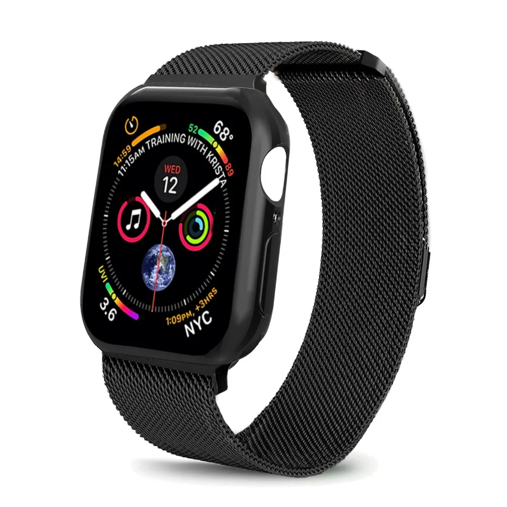 Ремешок+ чехол для apple watch band lianese Loop apple watch 5 4 3 band 44 мм 40 мм iwatch band 42 мм 38 мм correa pulseira bracelet