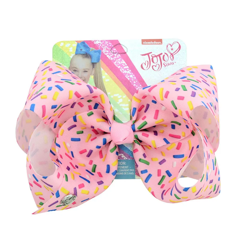8 ''Jojo Siwa большие банты с зажимами аллигатора Детские стразы заколка для волос