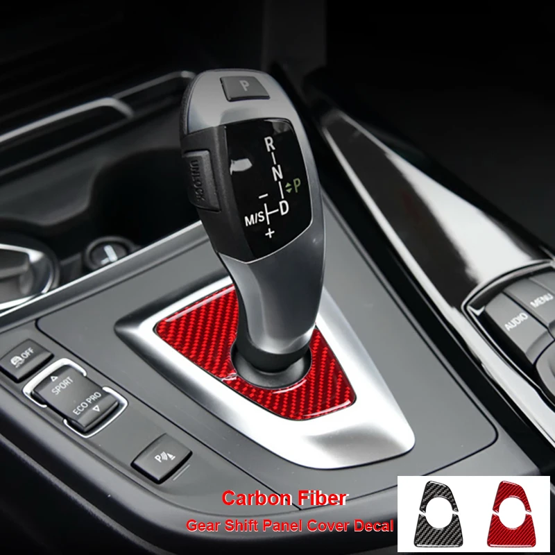 

Carbon Fiber Decal For BMW 3 Series 2014-2019 Accessories Car Gear Panel Cover Trim Car Carbon Sticker Interior Styling For LHD