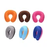 Travel Office Headrest U-shaped Inflatable Short Plush Cover + PVC Inflatable Pillow Pillow Support Cushion Neck Pillow 6 Colors ► Photo 3/6