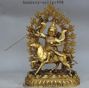 

christmas Tibet Buddhism Brass Vajra Mahakala Joss Palden Lhamo Buddha Ride Horse Statue halloween