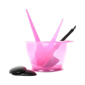 

5pcs Hair Coloring Dyeing Kit Color Brush Comb Mixing Bowl Stir Bar Ear Covers 896D
