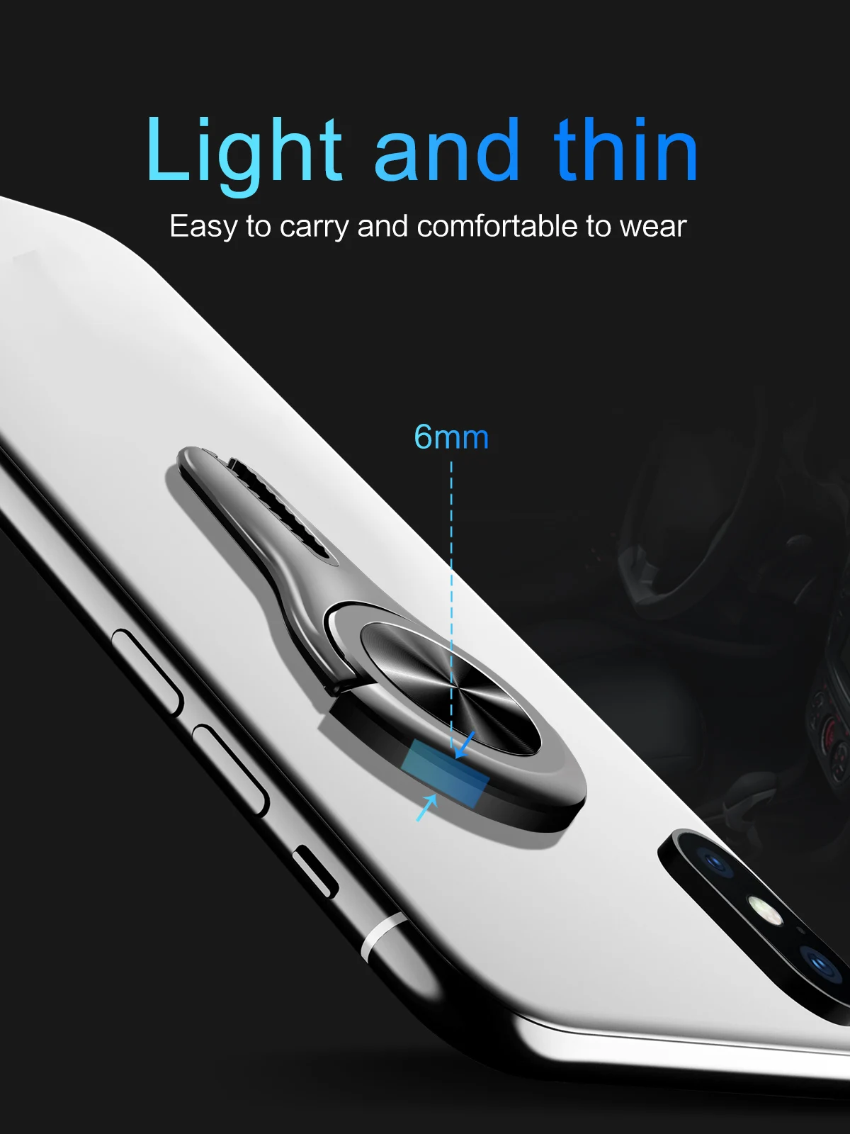 Многофункциональный универсальный держатель кольца для пальцев в автомобильном вентиляционном отверстии поддержка мобильного сотового подставка для смартфона для iPhone 8 samsung S8