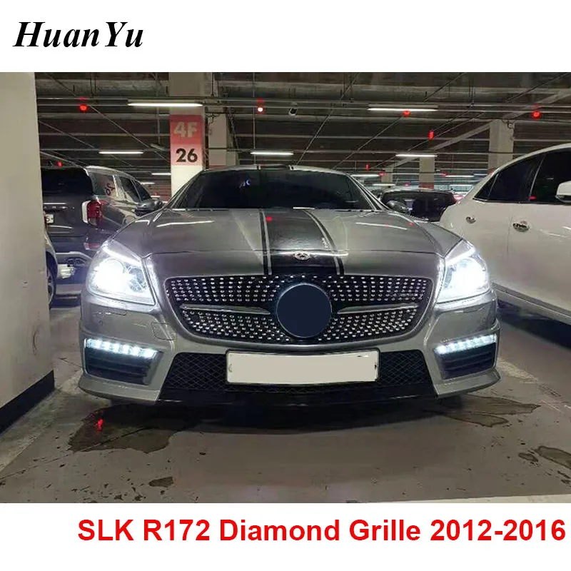 メルセデスベンツ2012-2016用ダイヤモンドグリル,slkクラスr172,slk200 