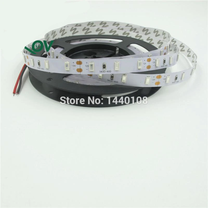 Fanlive 100 м/лот IP20 IP65 Водонепроницаемый Светодиодные ленты гибкий свет DC12V SMD 5630 60 светодио дный s/m лампада светодио дный света лента автомобиль