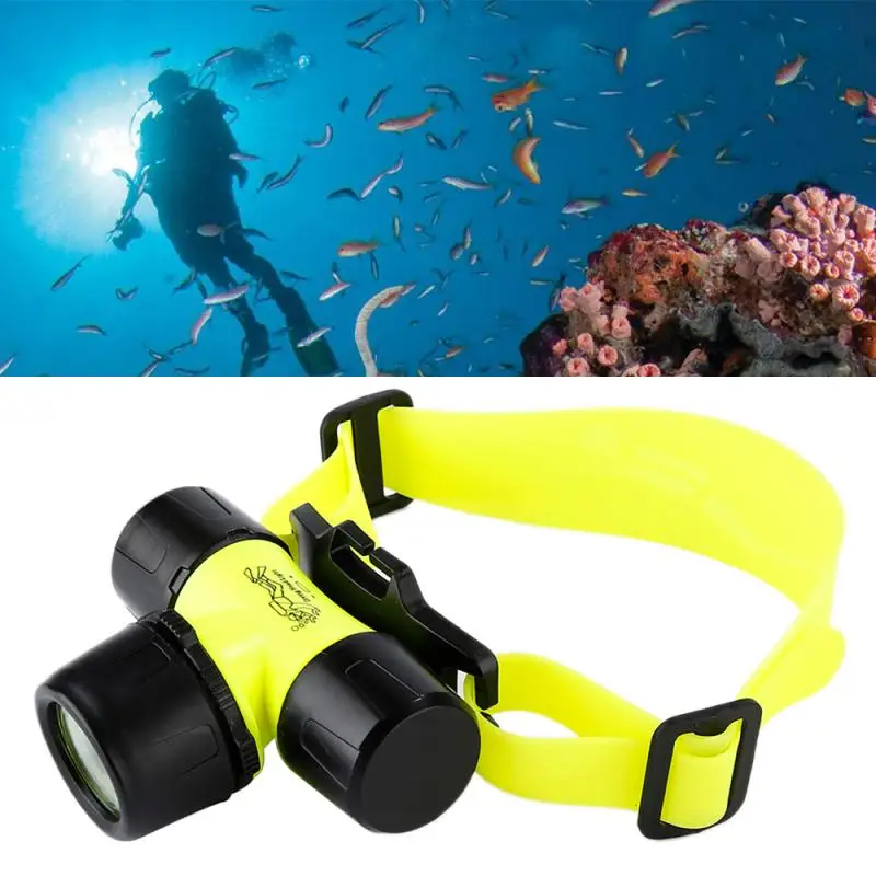 Diving Headlamp Underwater Torch XPE LED Flashlight Headlight Waterproof 18650 