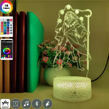 

Anime naruto lamp Uchiha Itachi 3d lamp naruto figure 3d Led Night Light Room Decor Lamp Bluetooth phone control lampe naruto