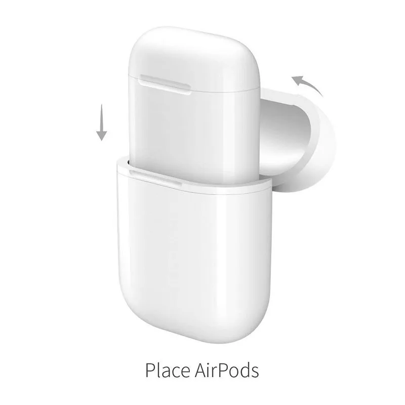 Хоббилан беспроводной чехол для зарядки для Airpods QI Стандартный беспроводной зарядный приемник крышка совместима с любым беспроводным зарядным устройством d20