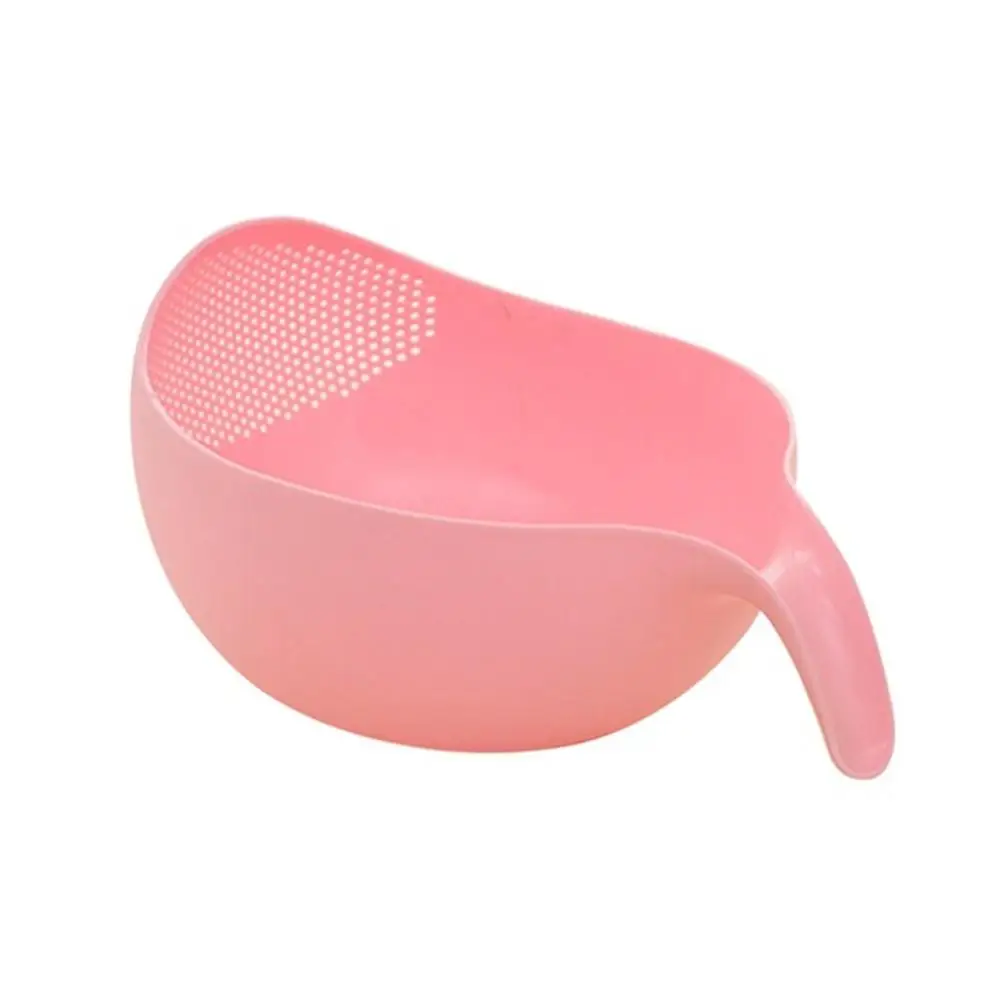 pink large Креативные пластиковые утолщенные ручки для очистки риса кухонная утварь фруктов растительного Слива мешок для растений сливной корзины ситечко - Цвет: pink large