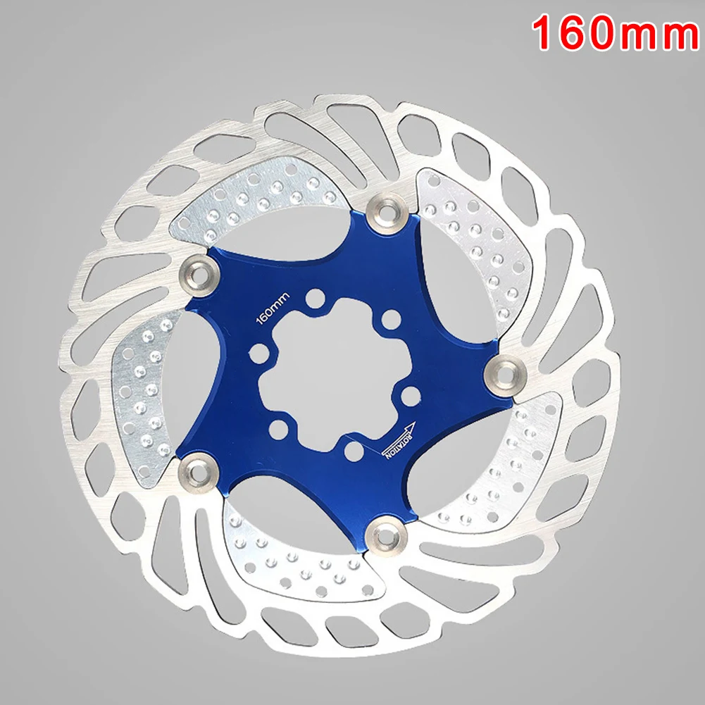 blue 160mm Горячий горный велосипед охлаждающие тормозные роторы вниз холм плавающий Велосипедный тормозной диск HV99 - Цвет: blue 160mm